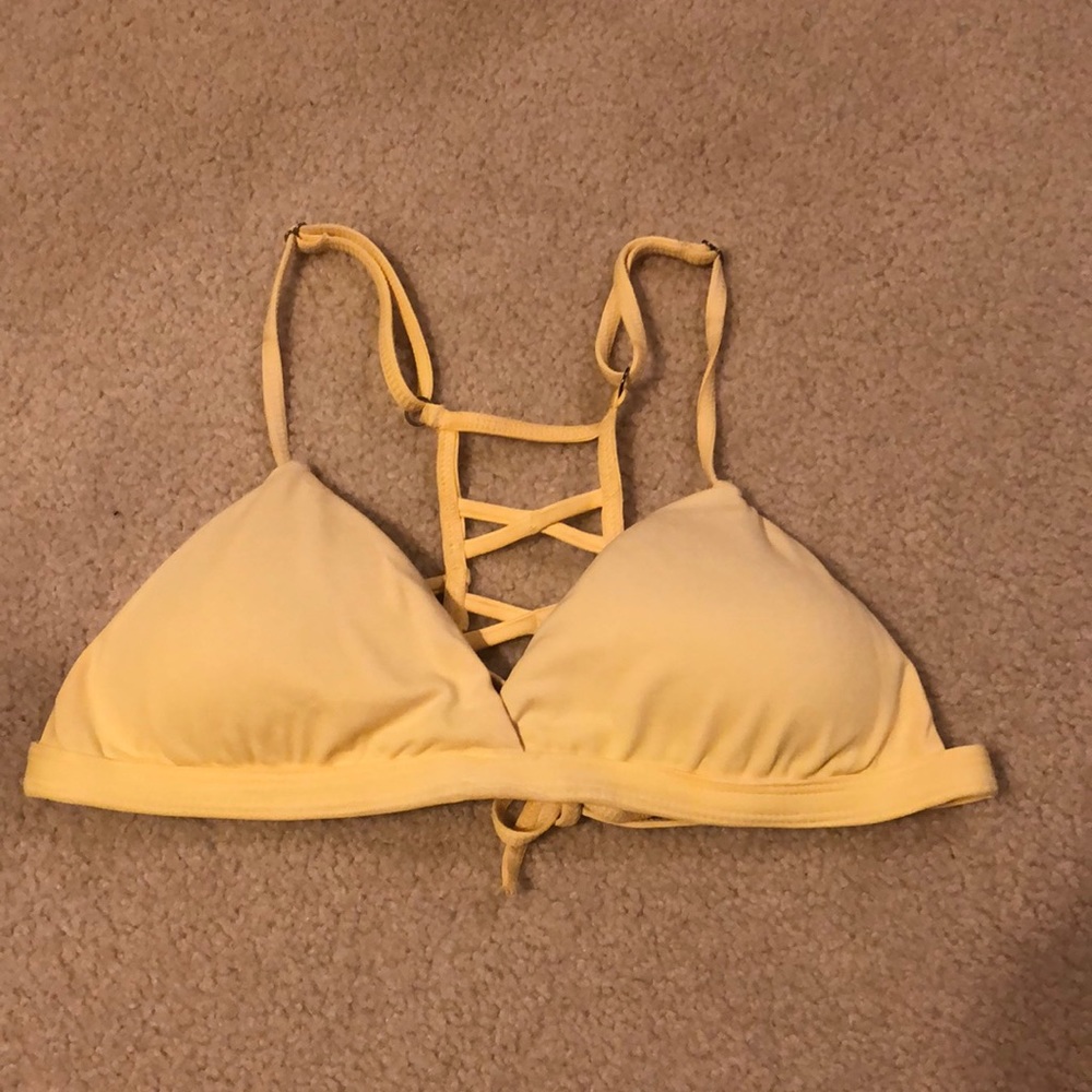 Maaji reversible cage razor back bikini top.